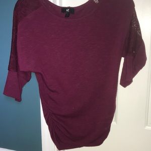 Wine Colored Half sleeve shirt